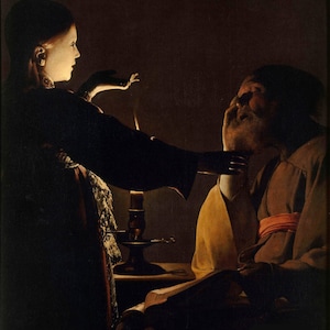 Georges de la Tour El sueño de San José 1628, reproducción de pintura al óleo de alta calidad pintada a mano