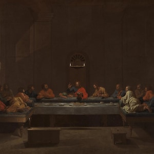 Nicolas Poussin Eucharist 1637-1640, Seven Sacraments, High quality hand painted oil painting reproduction
