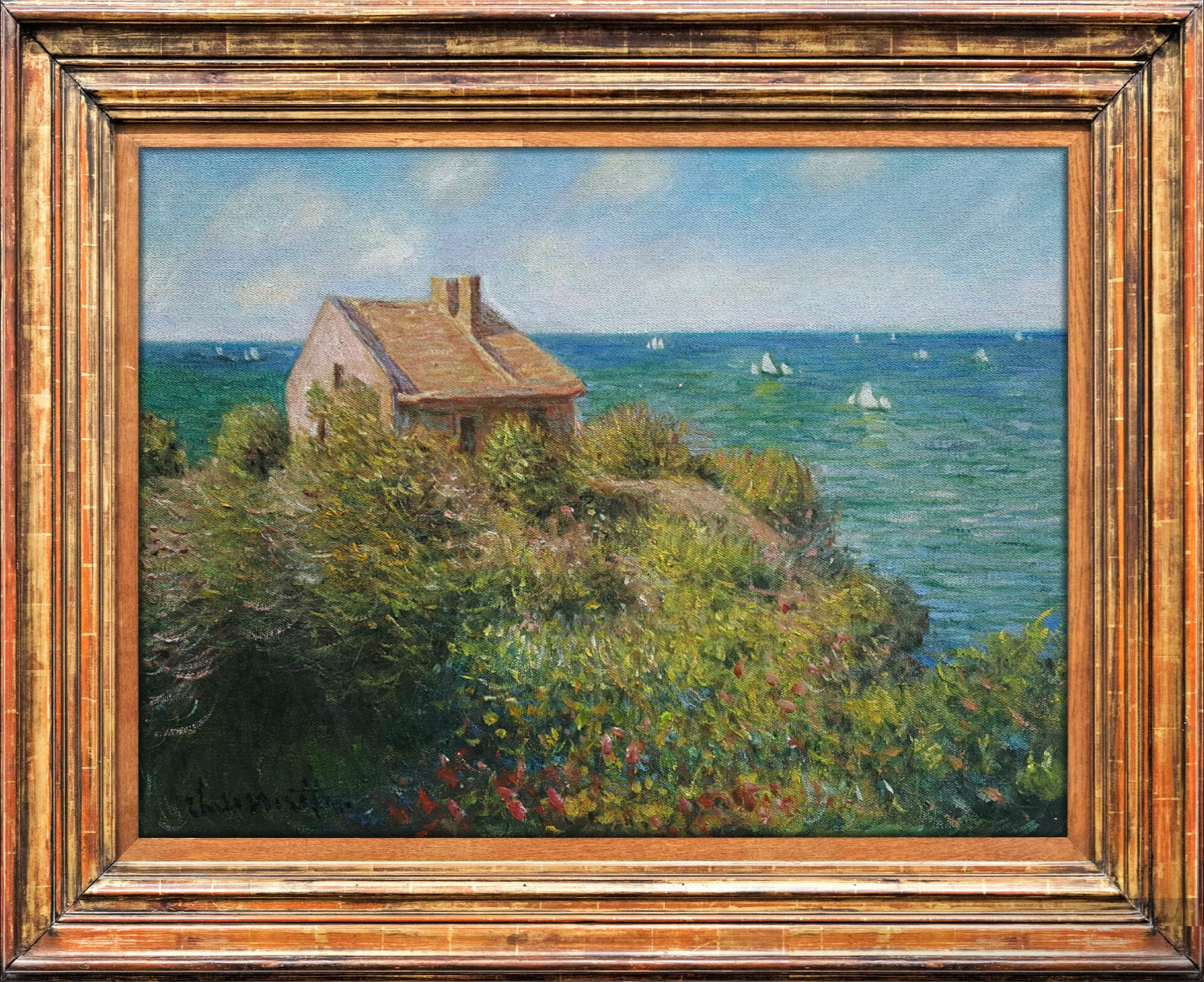 Claude Monet Fisherman's Cottage on the Cliffs at Varengeville