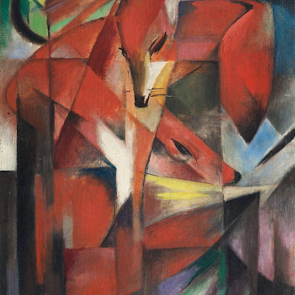 Franz Marc The Foxes 1913, High quality oil painting reproduction