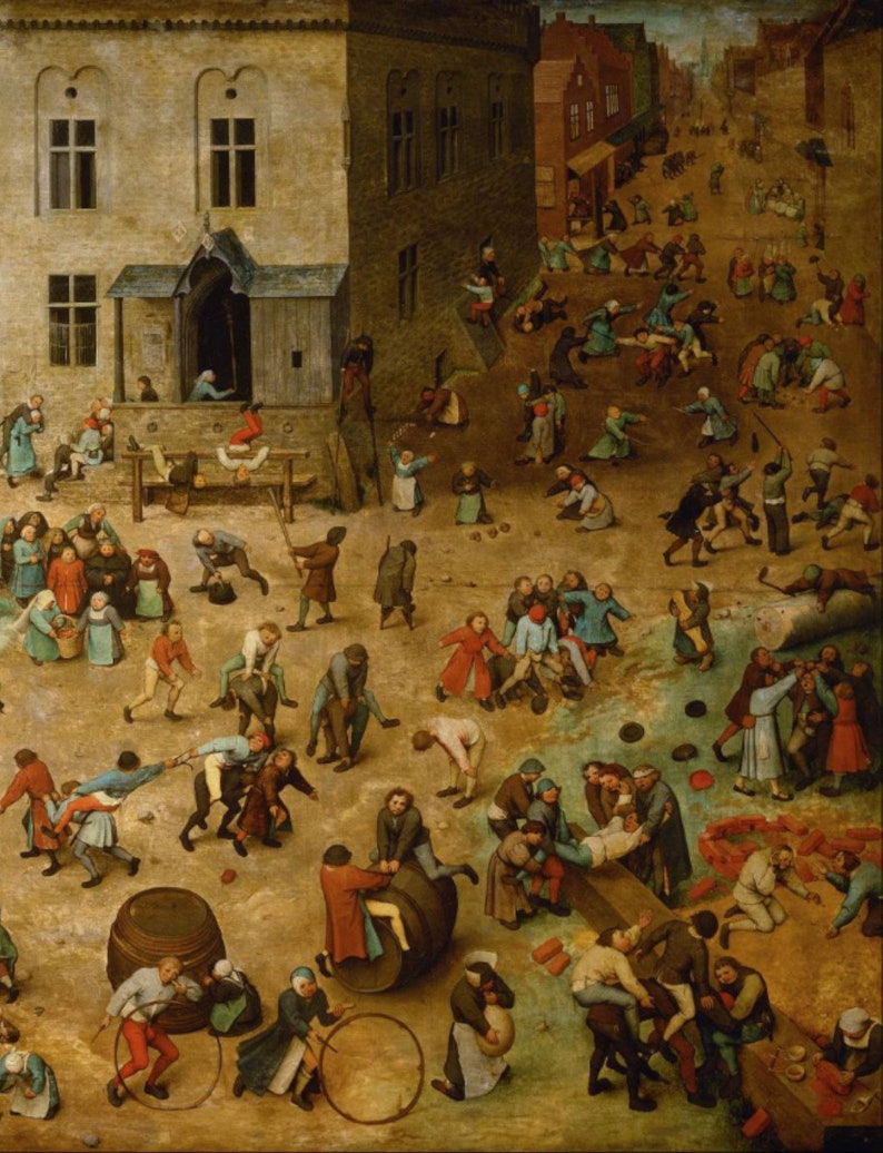 Pieter Bruegel the Elder Children’s Games 1560, Large Oil Painting ...