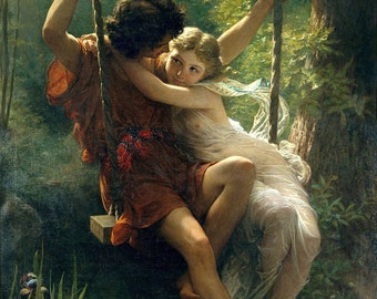Pierre Auguste Cot Springtime 1873, Hand-Painted oil painting reproduction