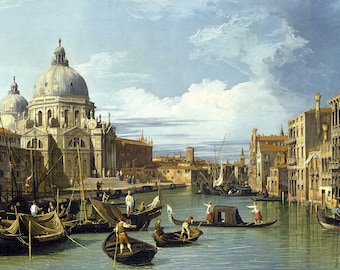 Canaletto The Entrance to the Grand Canal, Venice 1730, High quality hand painted oil painting reproduction