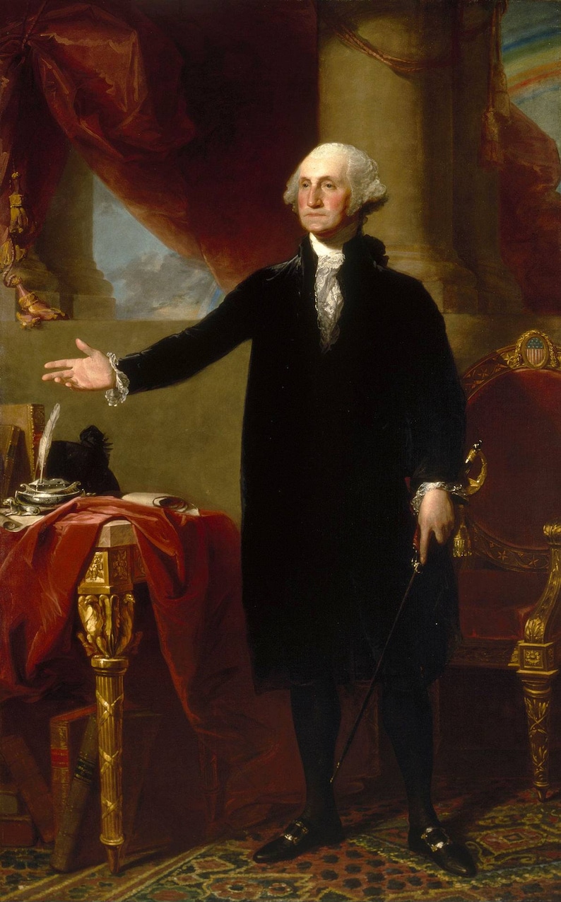 Gilbert Stuart George Washington 1796 High quality Hand painted Oil