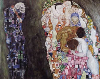 Gustav Klimt Tod und Leben um 1910-1915, Öl auf Leinwand, Hochwertige handgemalte Ölgemälde Reproduktion
