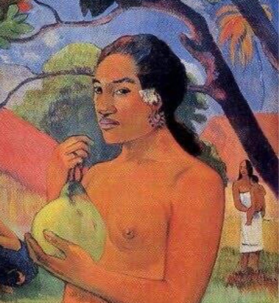 ポール・ゴーギャン「果物を持つ女性」1893年、高品質の手描き油絵複製