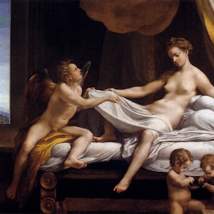 Correggio Danae 1530, Riproduzione di un dipinto ad olio dipinto a mano di alta qualità