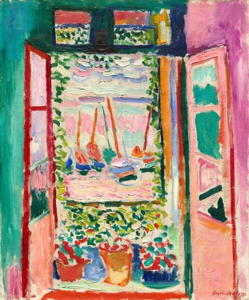 Henri Matisse La finestra aperta 1905, riproduzione del dipinto a olio dipinto a mano di alta qualità immagine 1