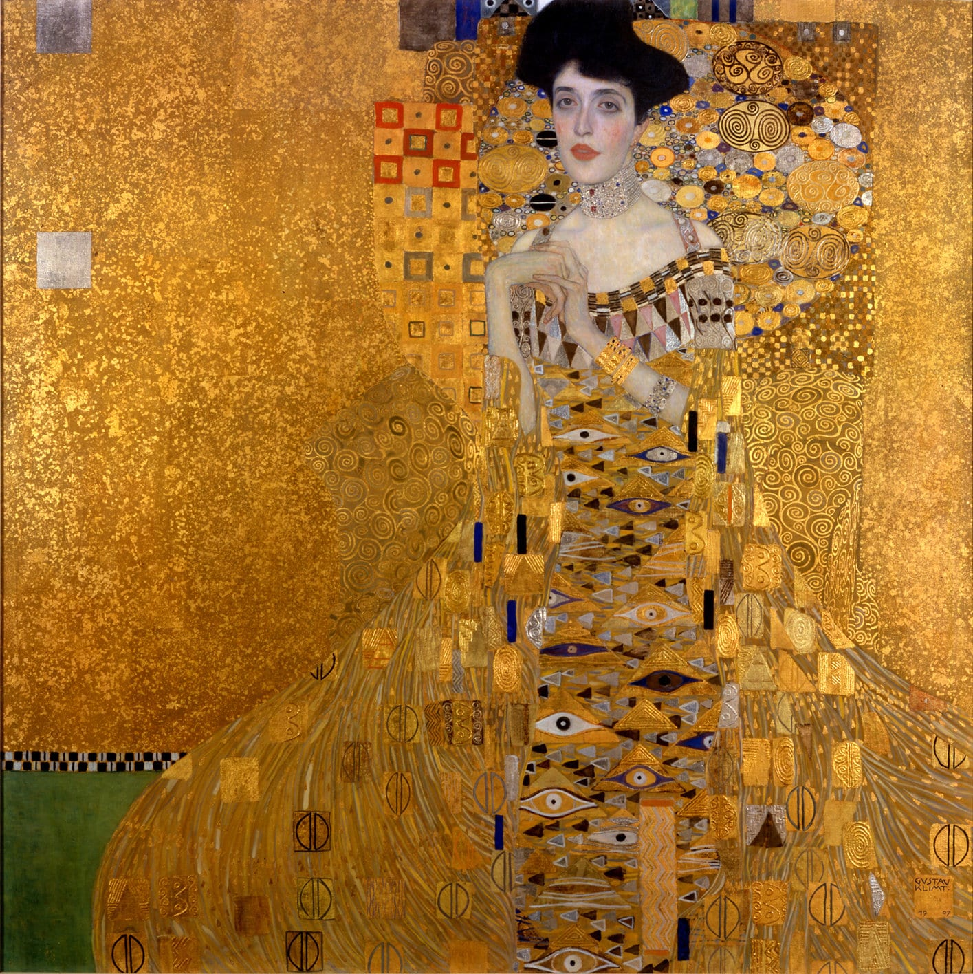 Gustav Klimt Portrait of Adele Bloch-Bauer I 1907, Oil on Canvas, High quality hand-painted oil painting reproduction
