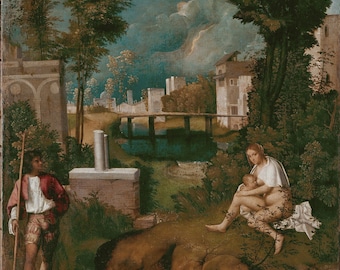 Giorgione The Tempest 1508, Hand-Painted oil painting reproduction