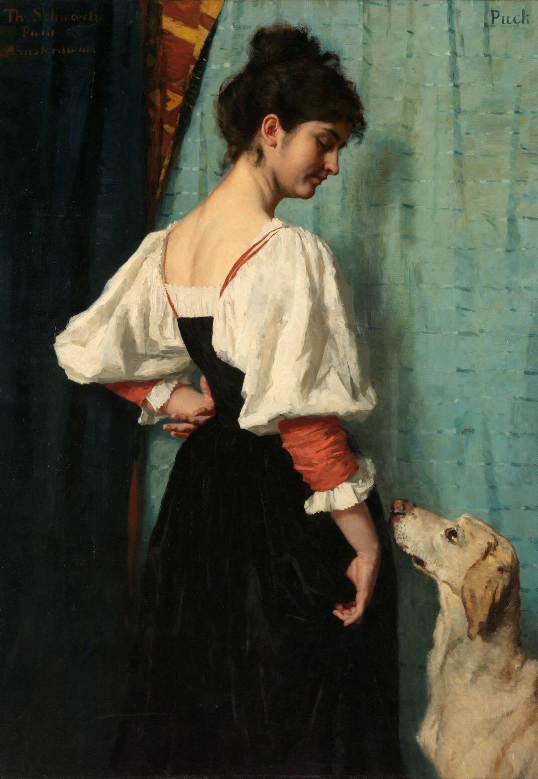 Thérèse Schwartze Portrait of a Young Woman, With 