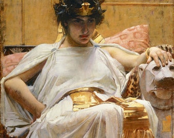 John William Waterhouse Cleopatra 1888, riproduzione del dipinto a olio dipinto a mano di alta qualità