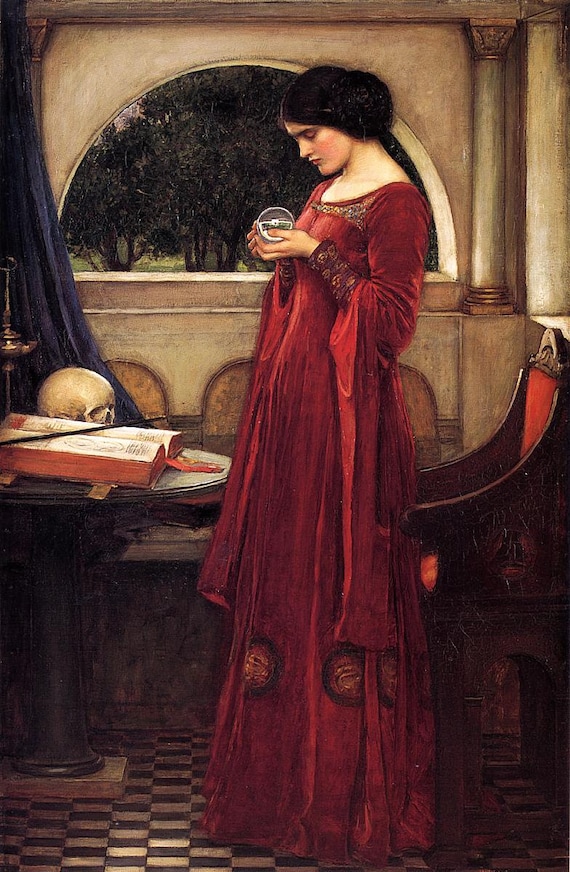 John William Waterhouse the Crystal Ball 1902, High Quality Hand