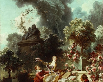 Jean-Honoré Fragonard The Progress of Love, The Lover Crowned 1771-72, High quality hand painted oil painting reproduction