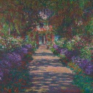 クロード・モネ、「The Garden Path at Giverny」、厳選 絵画