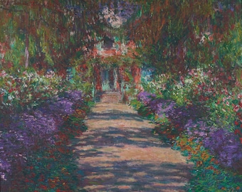 クロード・モネ作「ジヴェルニーの庭の小道」（1902年）、印象派