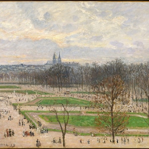 Camille Pissarro The Garden of the Tuileries on a Winter Afternoon 1899, High quality oil painting reproduction
