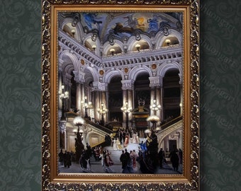 The Staircase of the Opera by Louis Beroud, Handmade oil painting reproduction, made to order classic painting