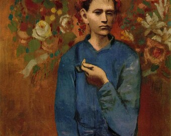 パイプを持つ少年 ピカソ 1905 ギャルソン・ア・ラ・パイプ 手描き油絵