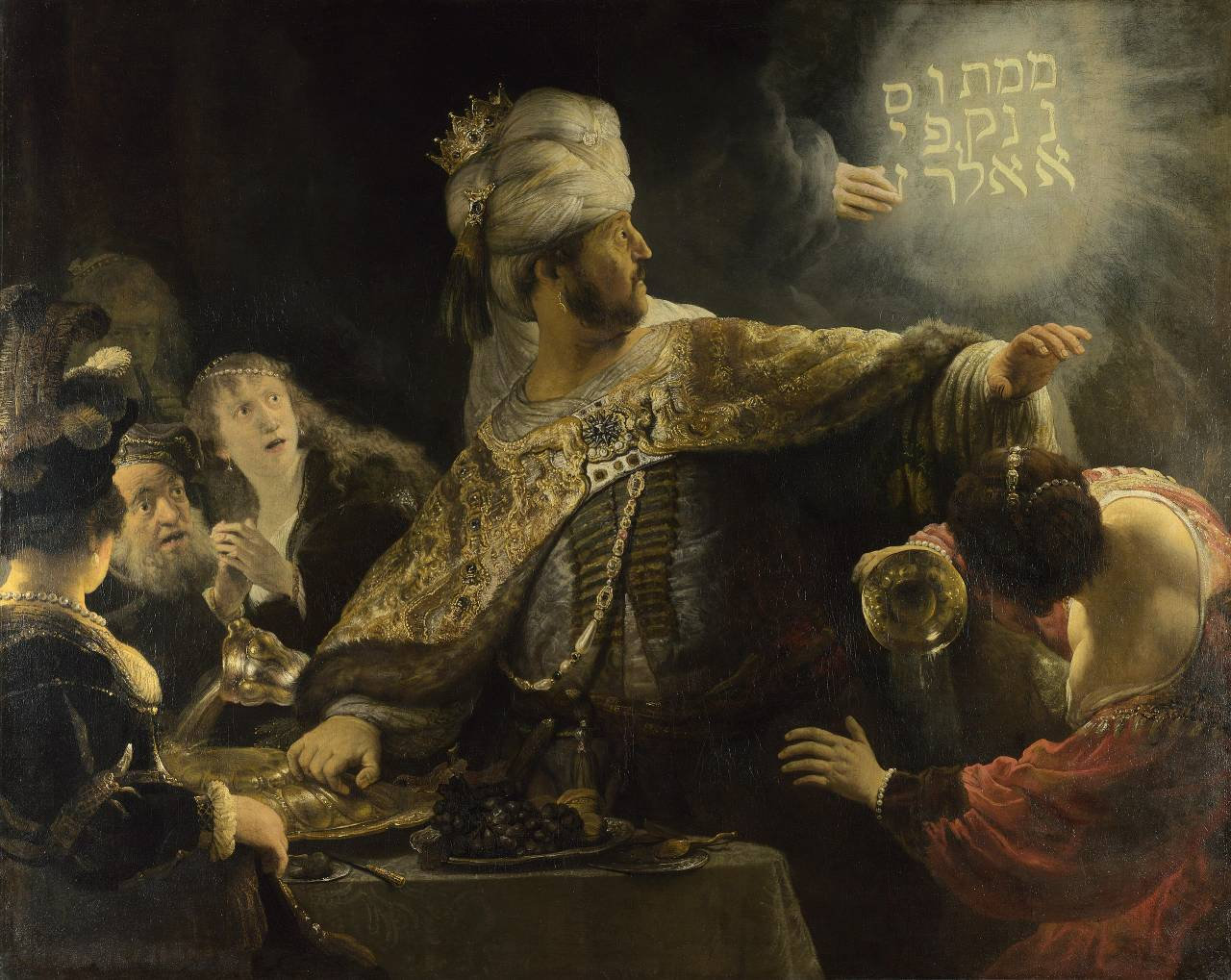 Rembrandt Belshazzar's Feast 1635-1638, High Quality Oil Painting