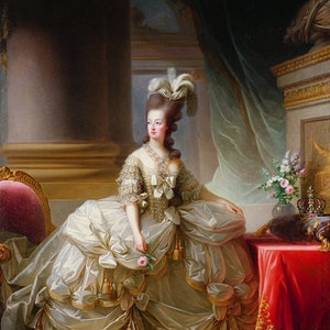 Marie Antoinette in Court Dress by Elisabeth Vigee Le Brun 1787 , High