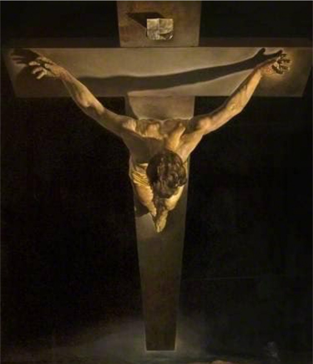 【希少】サルバドール・ダリ　キリスト　292/300 サルバドール・ダリ作「十字架の聖ヨハネのキリスト」油絵複製