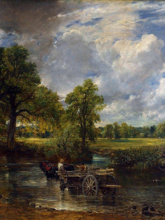 ジョン・コンスタブル作「干し草車」1821年、大型油絵複製 - Etsy 日本