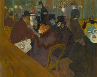 Henri de Toulouse-Lautrect au Moulin Rouge 1895, reproduction de peinture à l'huile peinte à la main de haute qualité