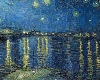 Vincent van Gogh Sterrennacht boven de Rhône, hoogwaardige