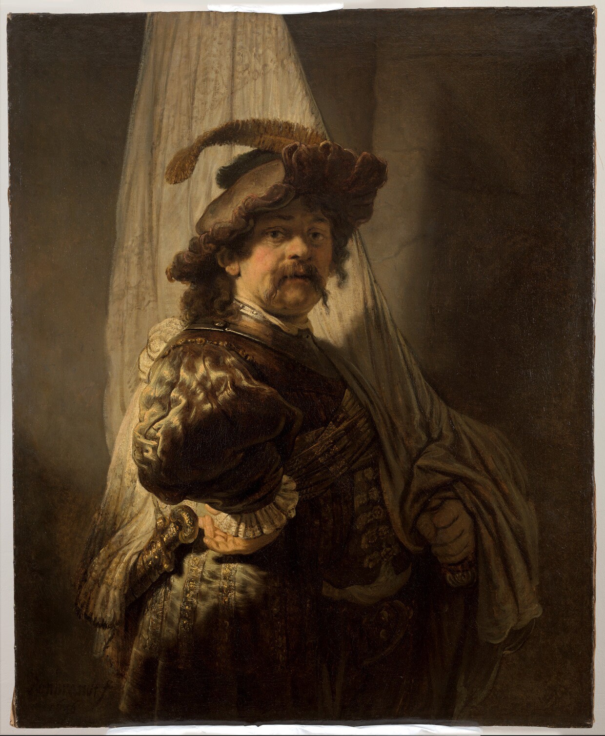 Rembrandt Standard Bearer 1636, High quality oil painting reproduction