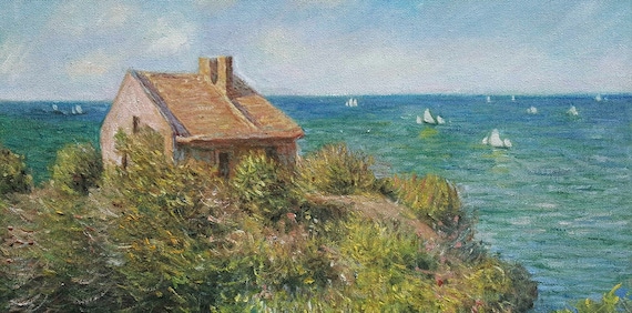 おもちゃ Amanti Art Fishermans Cottage on the Cliffs at Varengeville by Claude Monet Fisherman's Cottage on the Cliffs at Varengeville, 1882 by Claude