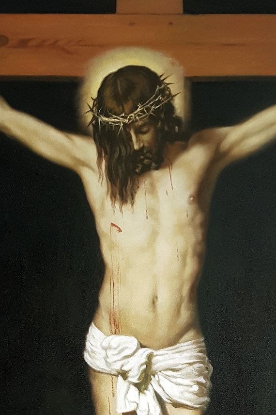 Diego Velazquez Christ Crucified 1632, Religious painting, High quality oil painting reproduction