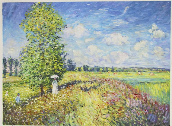 Claude Monet Summer Poppy Field 1875 Oil On Canvas French Impressionist Artist A Claude Monet Summer Poppy Field 1875 Oil On Canvas French Impressionist Artist A