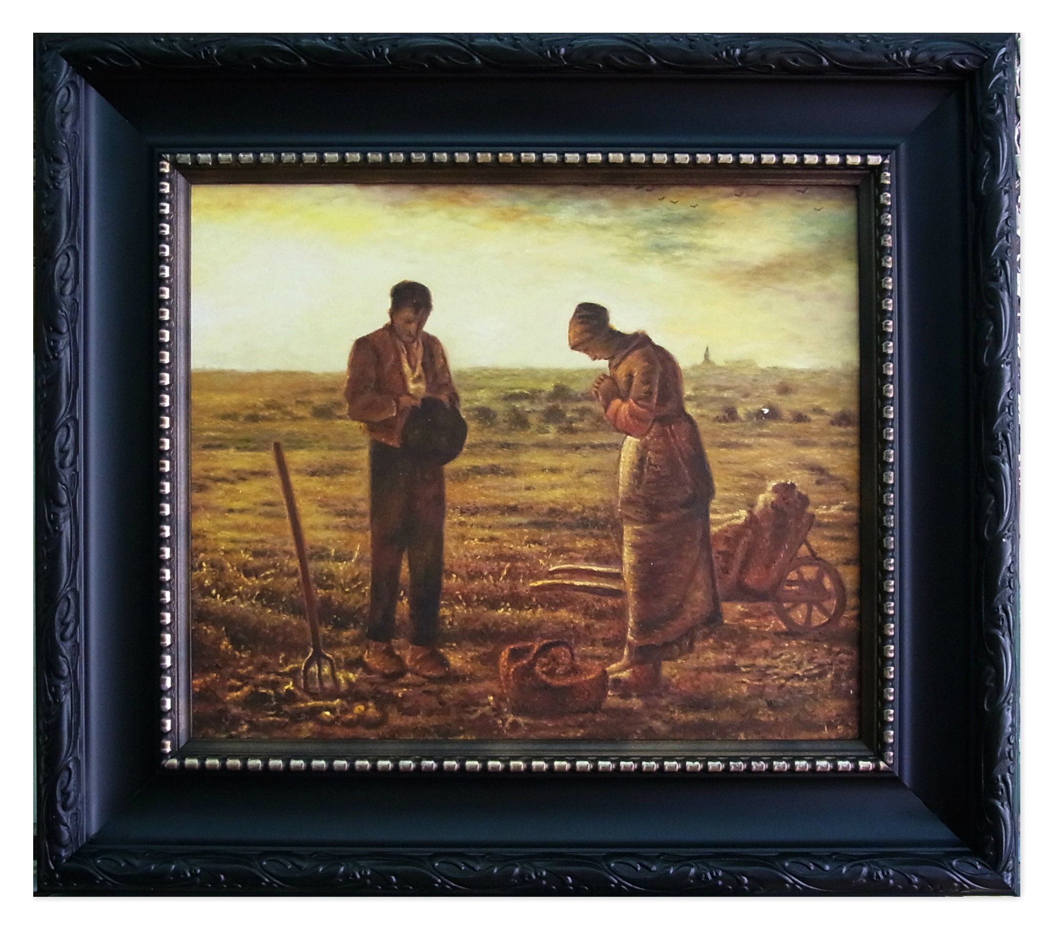 ジャン＝フランソワ・ミレー「天使の祈り」1857-59年、高品質の手描き