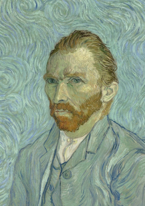 フィンセント・ファン・ゴッホの自画像（1889年）、手描きの油絵複製画
