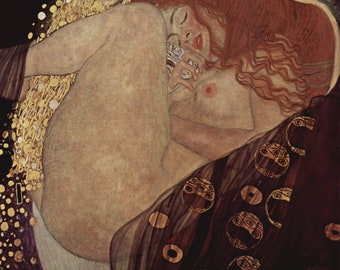 Gustav Klimt Danae, Oil on Canvas, High quality hand-painted oil painting reproduction