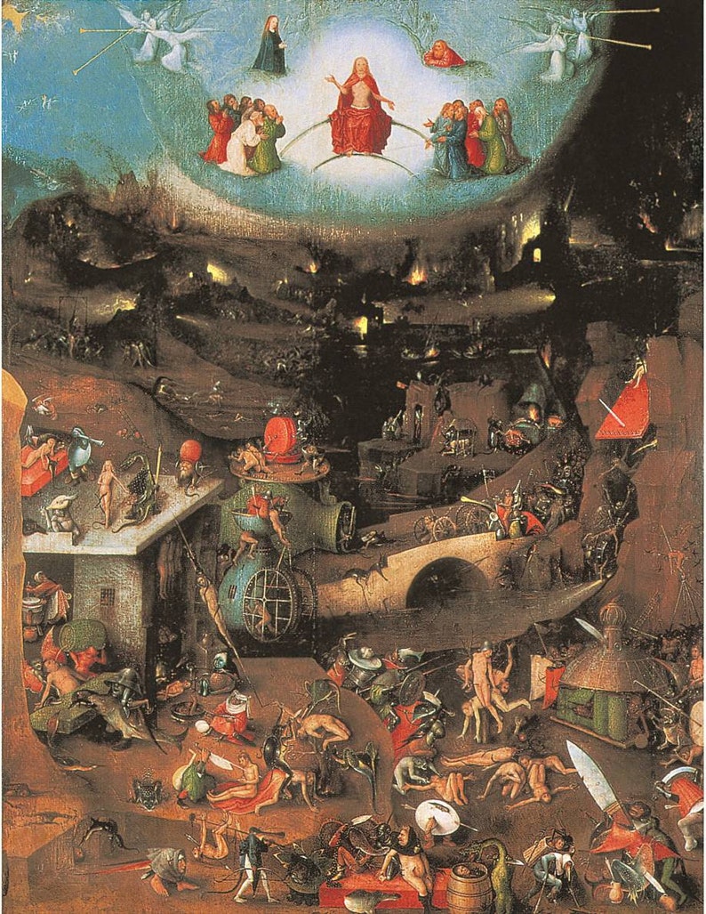 Hieronymus Bosch The Last Judgment Central Panel, Large oil painting reproduction, Oil on canvas image 1