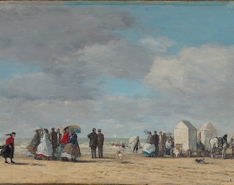 Eugène Boudin - Laveuses Au Bord De La Touques 1884 Museum