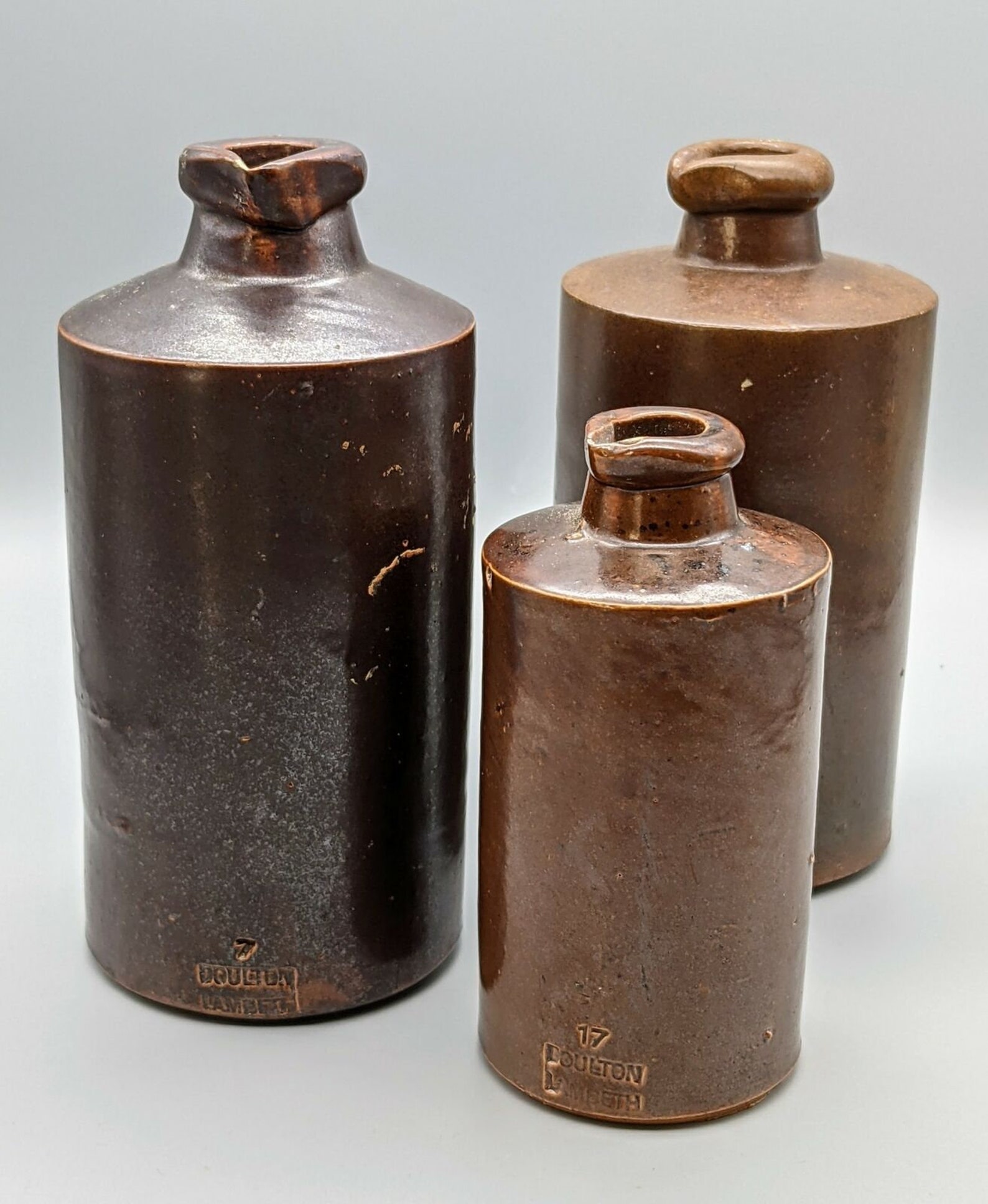 Antique Doulton Lambeth Stoneware Ink Bottles Etsy