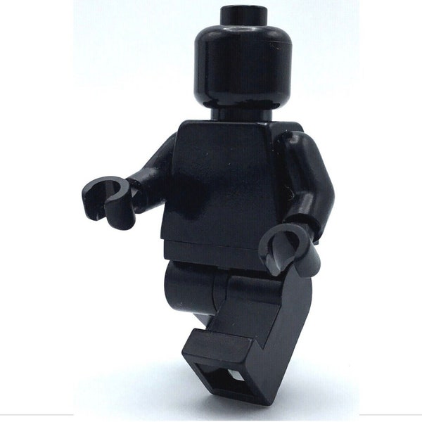 Lego Solid Black Minifigure (Blank Plain Monochrome Figure)