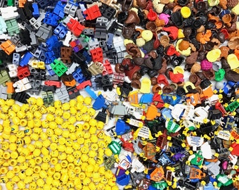 LEGO Build-Your-Own 50 Minifigures ~ Wedding Guestbook Special ~ Heads, Torsos, Legs, Hats/Hair pieces ~ 200 parts total!