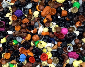Lego Menge von 25 Minifigur HAAR-Stücken zufällig ausgewählt aus riesiger Auswahl! Nur für Kopfbedeckungsfrisuren