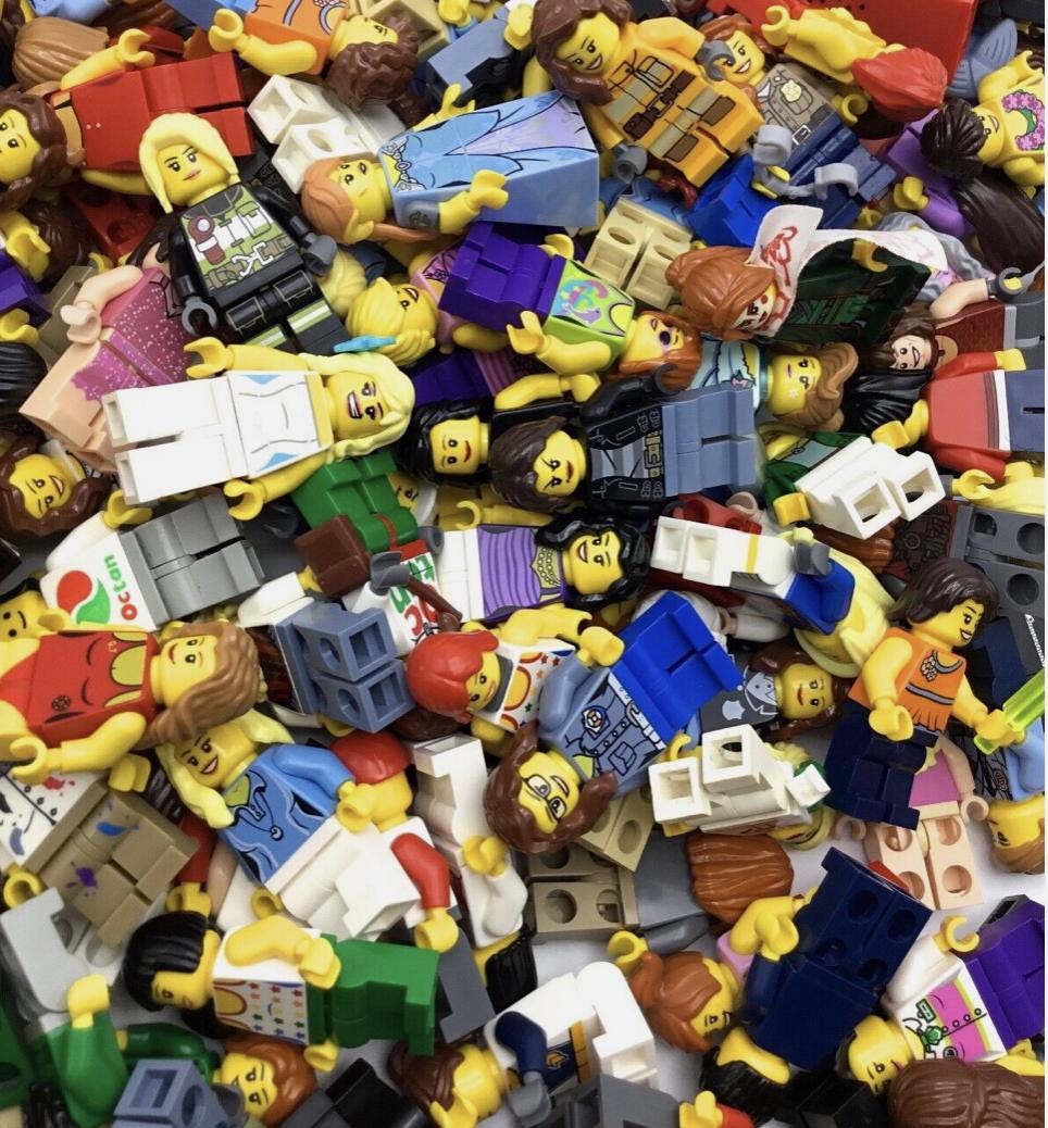 5 Lego Girl Minifigures Random Grab Bag All With Hair Fun Collectible Gift Cute Ladies Female Toy Figures x5 Etsy UK