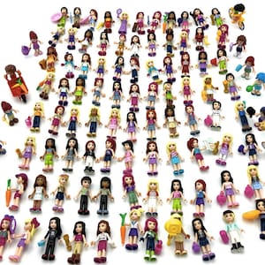 Lego lot of 5 Friends Minifigures Randomly picked girls cute fun toy lady figures GRAB BAG