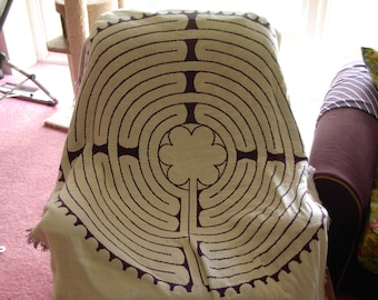 Unique Chartres Labyrinth Throw