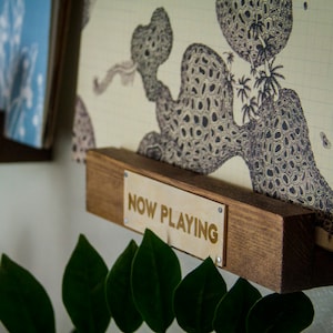 Custom Record display holders, record wall mount, record holder for vinyl records. Laser Engraved Faceplate
