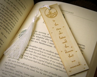 To the Stars who Listen and the Dreams That are Answered Bookmark! Sarah J Maas quote inspired bookmark! ACOTAR