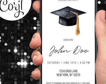 Plantilla de invitación de graduación minimalista: Clase de 2026 (digital)