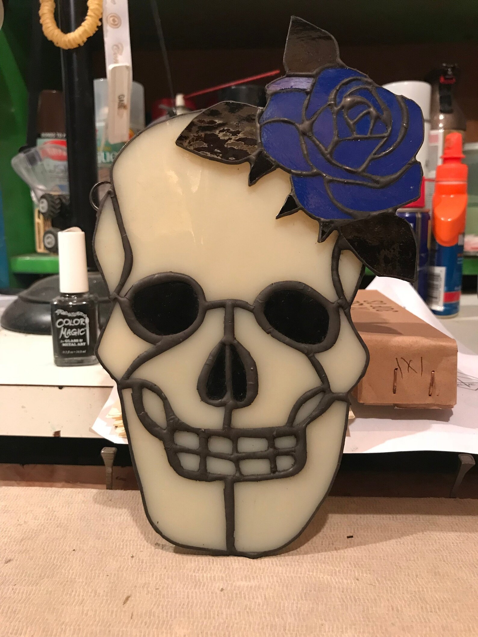 Skull Stained Glass Suncatchers | Halloween Wikii