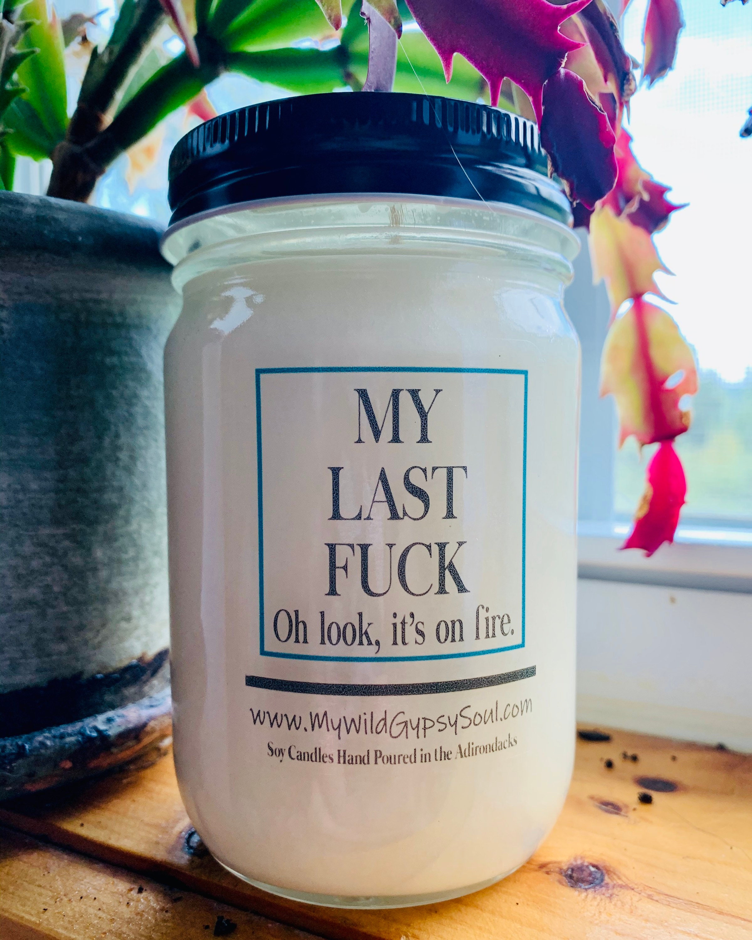 My Last Fuck Oh Look Its On Fire Candle Sassy Candle Etsy